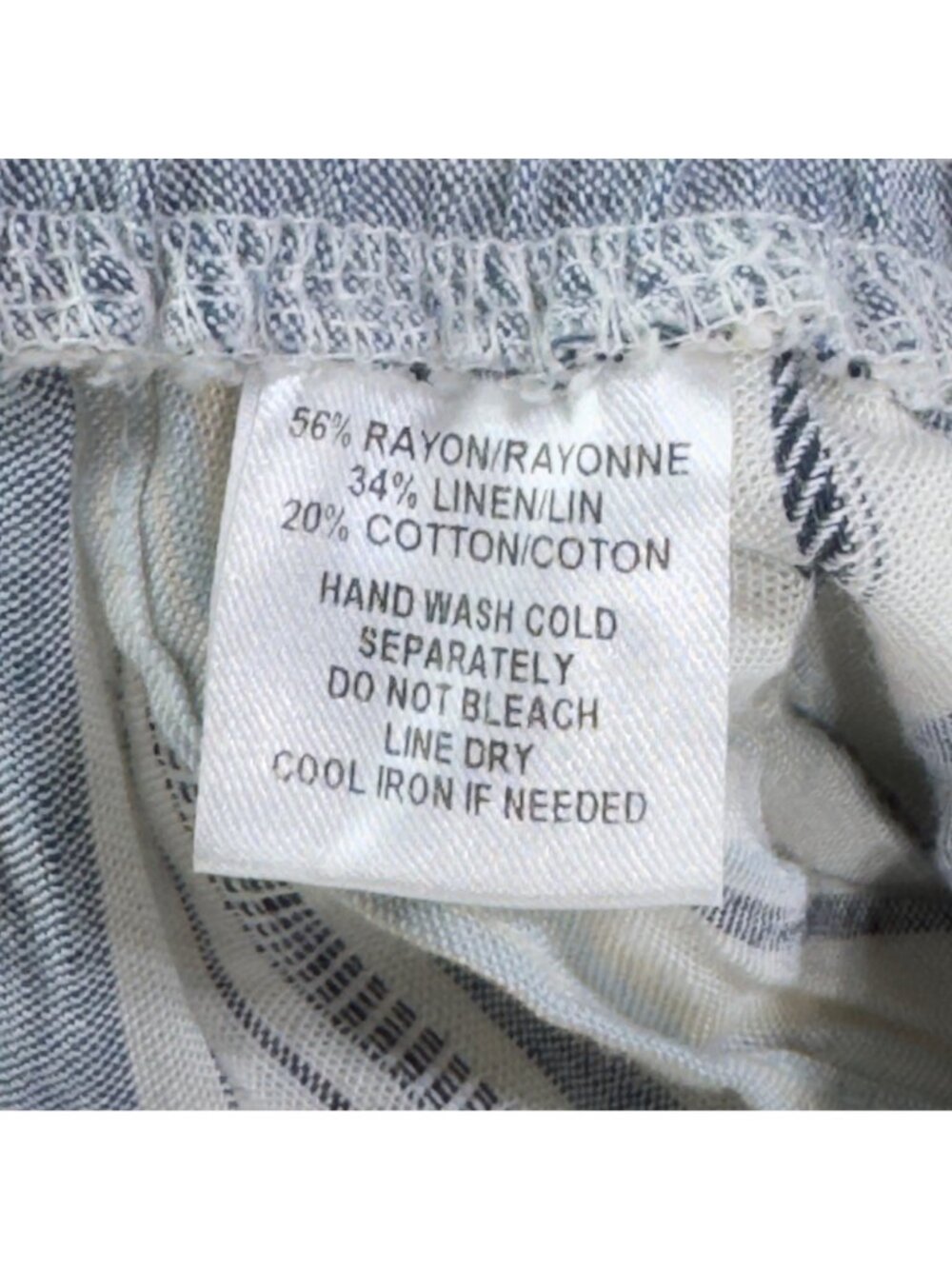DREW Women's Grey Striped Linen Blend Culottes Size XS - Picture 10 of 12